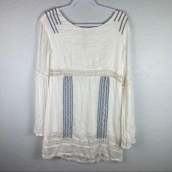 Ale by Alessandra x Revolve Luana Long Sleeve Embroidered Mini‎ Dress Size Small - Picture 2 of 10